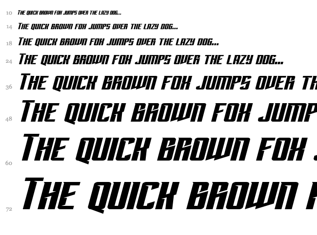 Subspace font waterfall